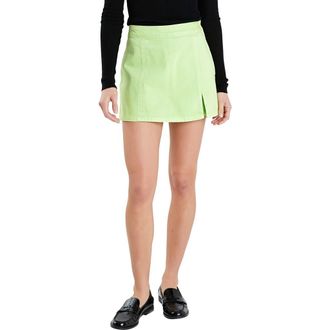 English Factory Denim Mini Skort in Lime at Nordstrom Rack, Size X-Small