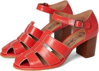 FLY London MARG261FLY Sandals Womens Red Patent Leather Block Heel ZOGG3483