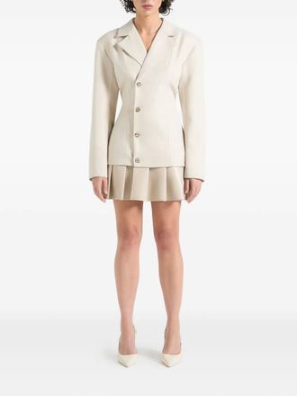 Manière De Voir Nicole blazerjurk met plooien - Beige