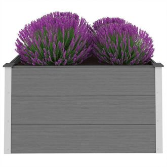 Berkfield Home Garden Raised Bed WPC 100x100x54 cm Grey | Size: 100 x 100 x 54 cm