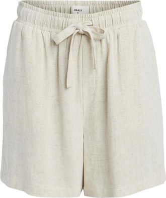 Object Womens Objsanne Hw Wide Shorts Noos, Sandshell, UK 8