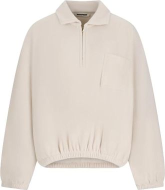 Darkpark Alva Cropped Sweatshirt - Dames - Sweatshirts - Beige - XS - Katoen - Hoodies & sweatvesten