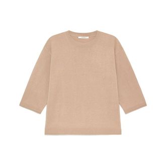 Maliparmi Round-neck Knitwear, female, Beige, Size: XL Colours Of The World Sweater