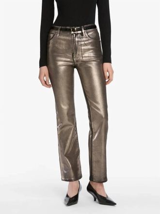 Frame Denim Reboot Crop Jean In Coated Champagne