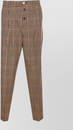 Liu Jo tailored trousers with check motif and jewels button