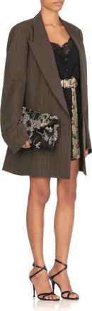 Dries Van Noten Hobo Bags - Black Beaded Shoulder Bag - Gr. unisize - in Schwarz - für Damen