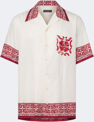 Dolce & Gabbana Majolica silk jacquard shirt