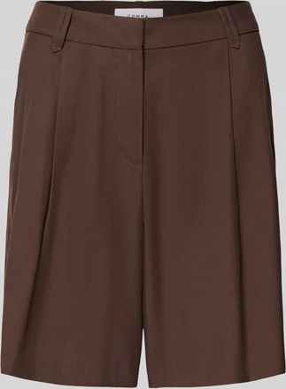 Comma Bermudas mit franz&ouml;sischen Eingrifftaschen in Dunkelbraun, Gr&ouml;&szlig;e 34