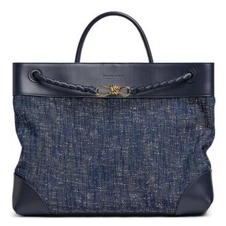 Bottega Veneta Large Andiamo Denim Top Handle Bag