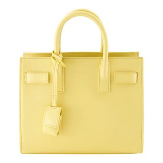 Saint Laurent Handbags, female, Yellow, Size: ONE SIZE Sac de Jour Nano