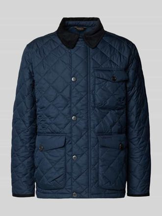 Barbour Regular Fit Steppjacke mit Zweiwege-Reißverschluss Modell HORNBY in Marine, Größe XXL