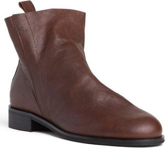 BEAUTIISOLES Renata Leather Bootie in Brown at Nordstrom, Size 37