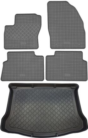 OEM Juego De Alfombrillas De Goma Para Coche Y Alfombrilla Para Maletero Para Ford Kuga Hatchback (5 Puertas) De Febrero De 2008 A Enero De 2013
