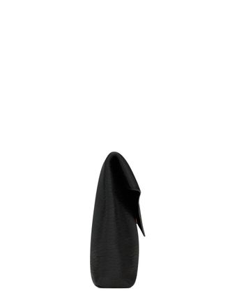 Saint Laurent Womens Clutch Envelope Cassandre Black Lambskin Bags
