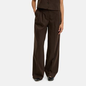 La Redoute Collections Wijde broek met plooien en strepen