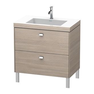 Duravit Lavabo Para Muebles Duravit Brioso C-bonded Con Base De 80,0x48,0 Cm, 2 Extra&iacute;bles, Sin Rebosadero, Con Banco Para Grifos, 1 Agujero Para Grifos, Colo