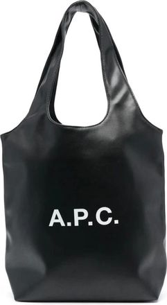 A.P.C. A.p.c., Tassen, Dames, Zwart, ONE Size, Leer, Ninon Small Tote