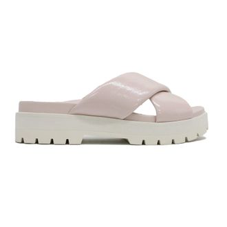 Vionic Vesta Patent Synthetic Womens Slides Sandals - Peony - Size:UK 5.5