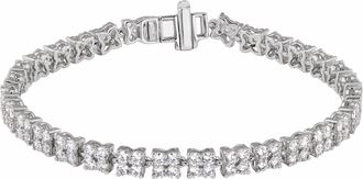 Diamond2Deal 14k Gold 5 1/3 CTW Lab-Grown Diamond Line Bracelet 7.25