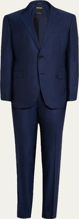 Ermenegildo Zegna Mens Wool Textured Two-Piece Suit