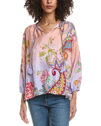 Johnny Was Margot Silk Blouse