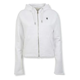 Ami Ami De Coeur Sweatshirt - female - Ami Paris - Zip-throughs - White - M - Sweatshirts & Hoodies