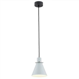 Netlighting Beverly Dome Pendant Ceiling Light Blue Matt Chrome Elements in Grey