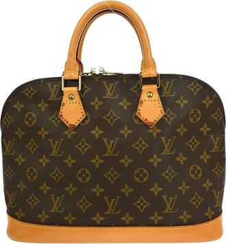 Louis Vuitton Alma Handbag Monogram Canvas Brown Canvas Handbag (Pre-Owned)