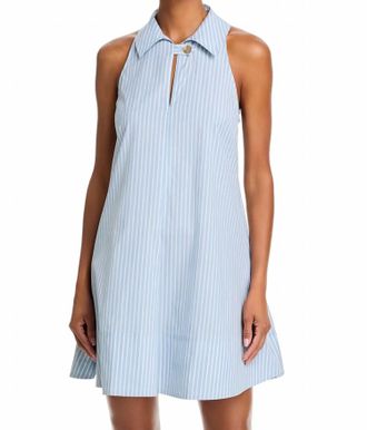 Veronica Beard Florenz Dress In Pale Blue/river White