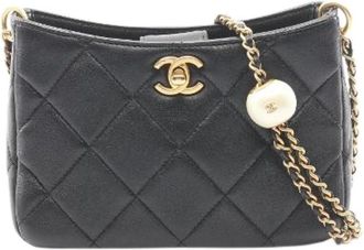 Chanel Borsa a spalla Matelass&eacute; in pelle di agnello Pre-owned - - Pre-owned - Donna - Nero - ONE SIZE