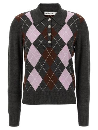 Self Portrait Wool Womens Cardigan