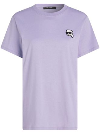 Karl Lagerfeld T-shirt Ikon Patch - Viola