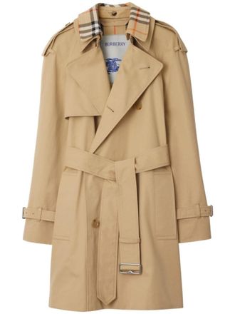 Burberry Beige Vintage Check cotton trench coat