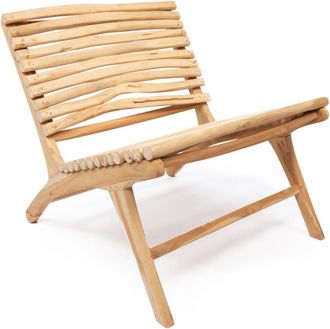 Bazar Bizar Silla teca natural 1 plaza