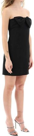 Saint Laurent Womens Black Acetate Cocktail Dress