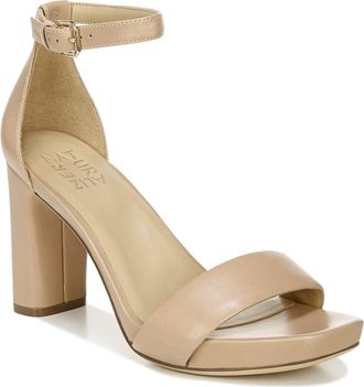 Naturalizer Joy Ankle Strap Sandal in Creme Brulee Leather at Nordstrom, Size 10.5