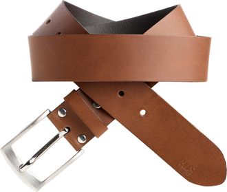 H.I.S Lederg&uuml;rtel H.I.S, Herren, Gr. 11,5, cognac, Leder, unifarben, Basic, G&uuml;rtel Lederg&uuml;rtel, im zeitlos edlem Look - NEU bis Gr. 145 verf&uuml;gbar