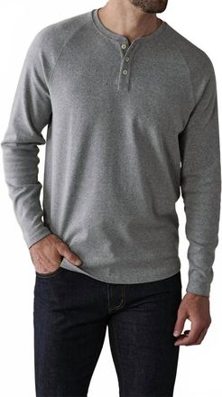The Normal Brand Puremeso Everyday Henley Top In Grey