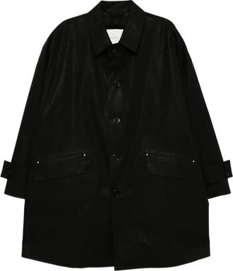 Mackintosh Button-up jas - Zwart