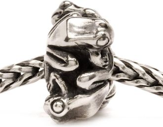 Trollbeads Womens Four Frogs Big Bead Charm In Silver