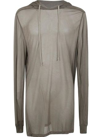 Rick Owens semi-sheer hoodie - men - Viscose - M - Brown