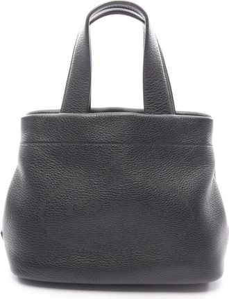 Prada Black Leather Handbag Tote Bag (Pre-Owned)