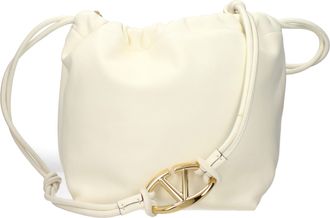 Valentino Garavani Beige Leren Schoudertas