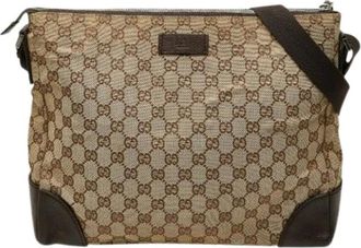 Gucci Pre-owned Cross Body Bags, female, Beige, Size: ONE SIZE Pre-owned Vintage Shoulder Bag