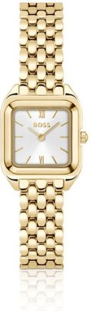 BOSS Mae Petite gold-tone watch with square case
