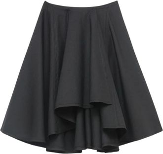 Bite Studios Tailored Voluminous Rok - Dames - Korte rokken - Zwart - XS - Wol - Rokken