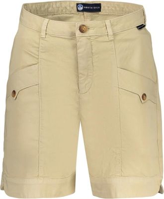 North Sails Korte Broeken, Dames, Beige, XL, Cargo Shorts