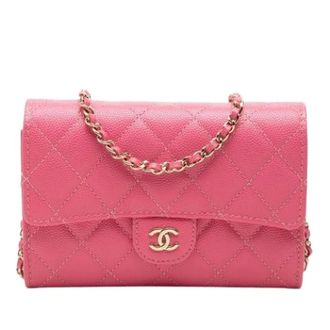 Chanel Pre-owned Vintage Mini Shoulder Bag - Dames - Pre-owned - Roze - Maat: ONE Size Leer