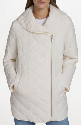 Andrew Marc Midlength Onion Quilted Jacket in Cream at Nordstrom Rack, Size Large
