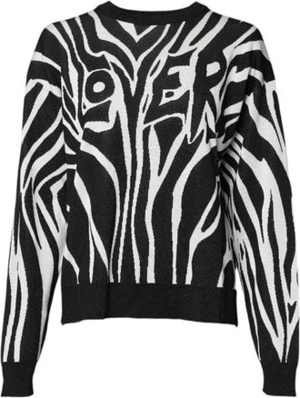 Dolce & Gabbana Pullover Ronde Hals Trui - Dames - Ronde hals truien - Zwart - S - Wol - Truien & Vesten
